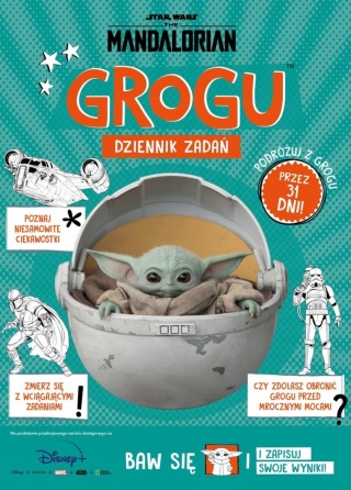 Grogu Dziennik zadań rebusy łamigłówki Star Wars Mandalorian