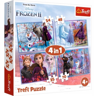 KRAINA LODU 4W1 Trefl Puzzle 207 EL 34323