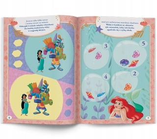 KSIĘŻNICZKI Ariel Śnieżka Mulan 100 brokatowych naklejek i zadania