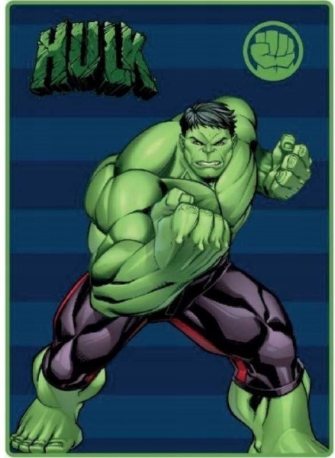Koc narzuta polarowa 100x140 portfel portfelik rzep suwak AVENGERS HULK Koc narzuta polarowa 100x140 portfel portfelik rzep suwak AVENGERS HULK
