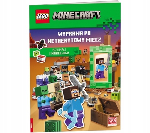 LEGO Minecraft Wyprawa po Netherytowy miecz zadania + figurka Steve