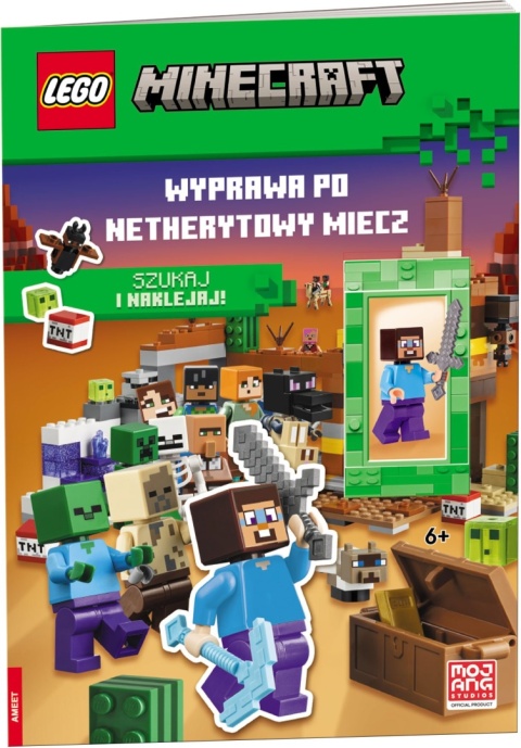 LEGO Minecraft Wyprawa po Netherytowy miecz zadania + figurka Steve