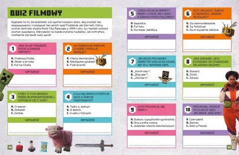 MINECRAFT Film Książka z zadaniami naklejki plakaty i łamigłówki