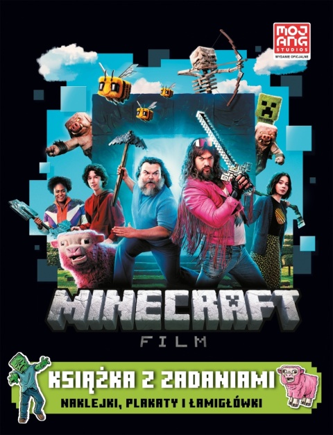 MINECRAFT Film Książka z zadaniami naklejki plakaty i łamigłówki