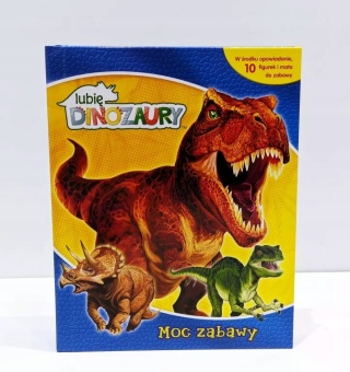 MOc zabawy Lubię dinozaury książka + figurki 10 szt +mata