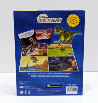 MOc zabawy Lubię dinozaury książka + figurki 10 szt +mata