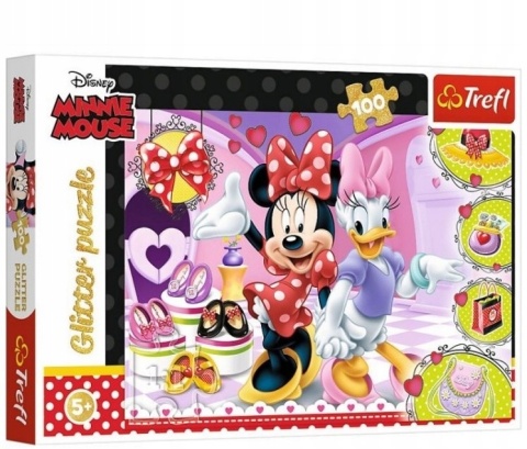 MYSZKA MINNIE Puzzle brokatowe 100 EL 14820