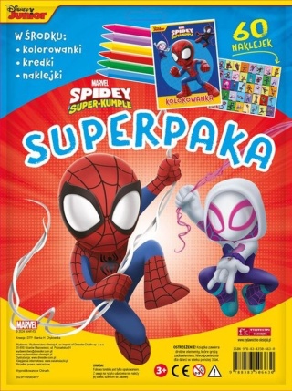 Marvel Spidey i superkumple. Superpaka kolorowanka kredki naklejki