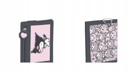 Portfel portfelik dziecięcy rzep suwak KUROMI SANRIO pink