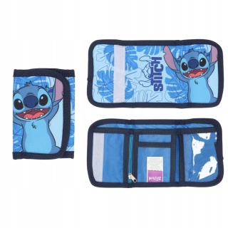 Portfel portfelik dziecięcy rzep suwak Lilo i Stitch Stich niebieski