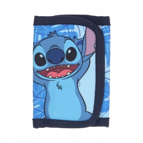 Portfel portfelik dziecięcy rzep suwak Lilo i Stitch Stich niebieski