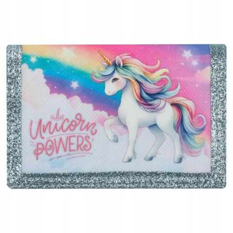 Portfel portfelik dziecięcy rzep suwak Unicorn Jednorożec