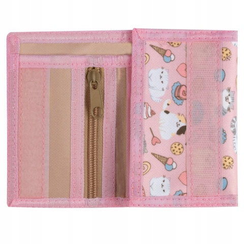 Portfel portfelik dziecięcy rzep suwak kot kotek Sweet Heart