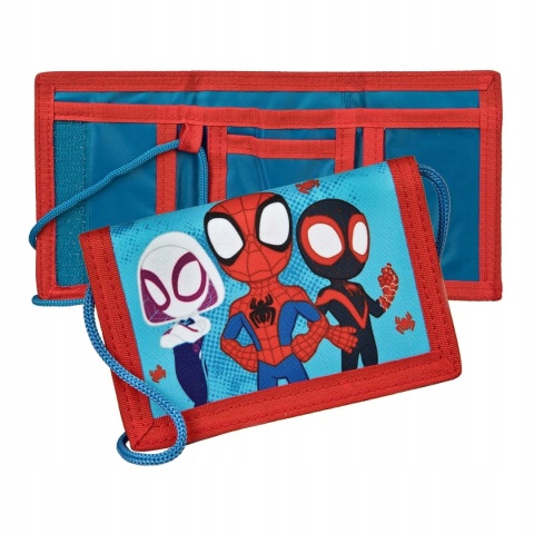 Portfel portfelik torebka ze sznurkiem na szyję rzep Spiderman Spidey