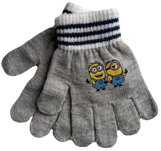 Rękawiczki dziecięce dla dzieci MINIONKI akrylowe jesień zima