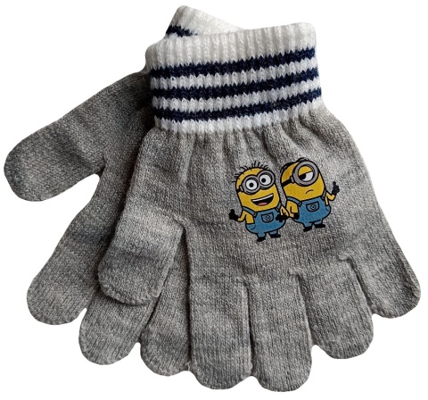 Rękawiczki dziecięce dla dzieci MINIONKI akrylowe jesień zima