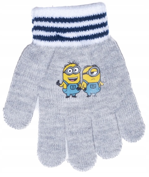 Rękawiczki dziecięce dla dzieci MINIONKI akrylowe jesień zima
