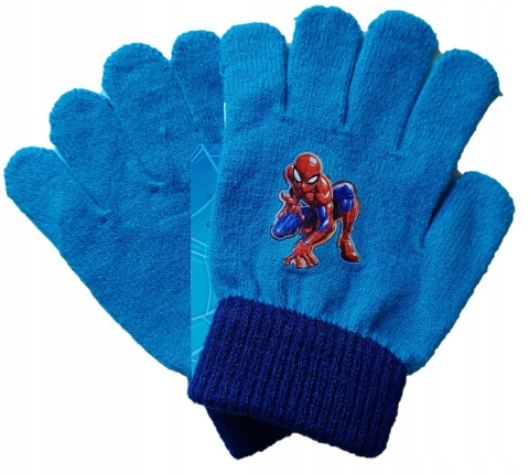 Rękawiczki rękawice SPIDERMAN pięciopalczaste akrylowe Rękawiczki rękawice SPIDERMAN pięciopalczaste akrylowe