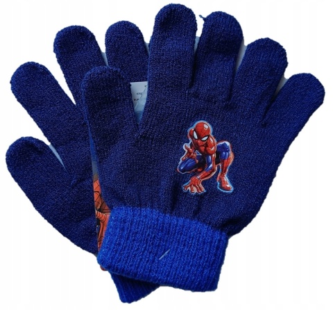 Rękawiczki rękawice Spiderman Spider-man pięciopalczaste akrylowe Rękawiczki rękawice Spiderman Spider-man pięciopalczaste akrylowe