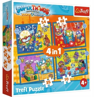 SUPER THINGS ZINGS Trefl Puzzle 4W1 207 EL 34390