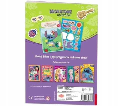 Stich Brokatowe ubieranki naklejanki Lilo i Stitch