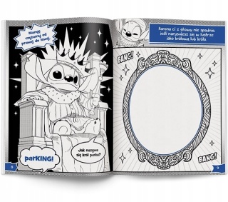 Stich Stichownik Zabawy z mangą kolorowanka z błyszczącymi naklejkami