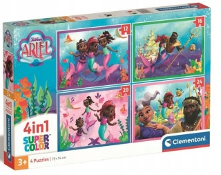 ARIEL syrenki mała syrenka Puzzle 4w1 12 16 20 24 el Clementoni