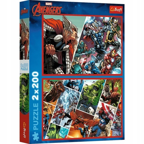 AVENGERS Obrońcy świata Trefl Puzzle 2x200 2w1 2x 200 EL 13318