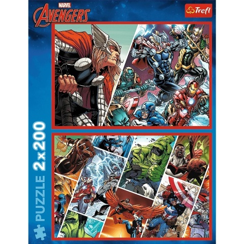 AVENGERS Obrońcy świata Trefl Puzzle 2x200 2w1 2x 200 EL 13318