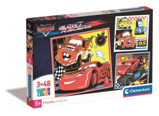Auta Zygzak McQueen Cars Puzzle 3 X 48 3X48 Clementoni 22309