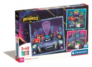 BATWHEELS auta Batman Puzzle 3 X 48 3X48 Clementoni 25307