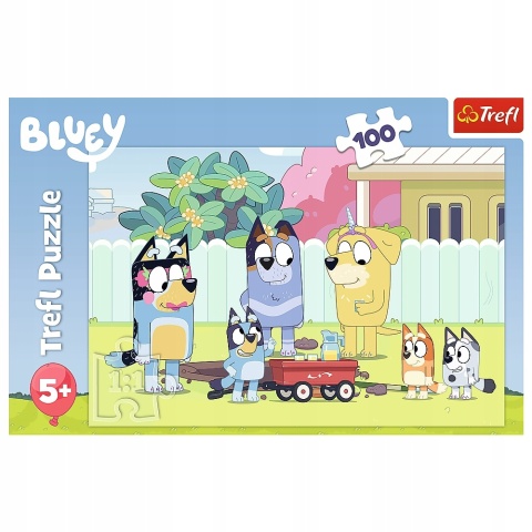 BLUEY PIESEK BLU pojazdy Puzzle 100 EL 16471