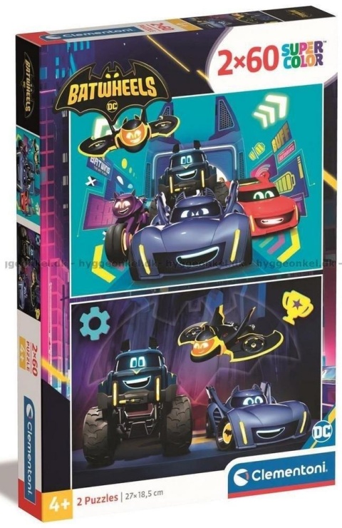 Batwheels super color Puzzle auta Clementoni 2 X 60 2x60 EL 24812