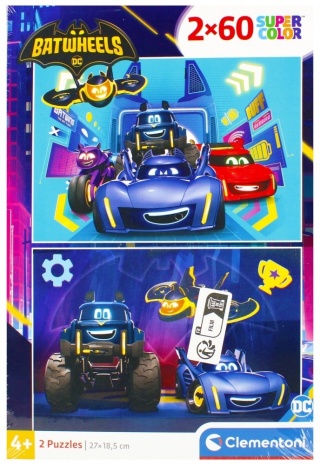 Batwheels super color Puzzle auta Clementoni 2 X 60 2x60 EL 24812