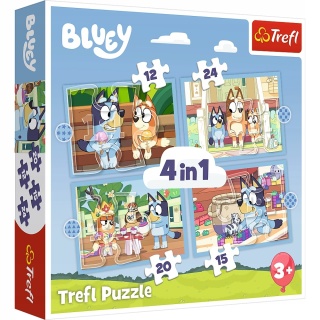 Bluey Blue 4W1 Trefl Puzzle 71 EL 34637