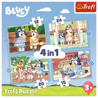 Bluey Blue 4W1 Trefl Puzzle 71 EL 34637