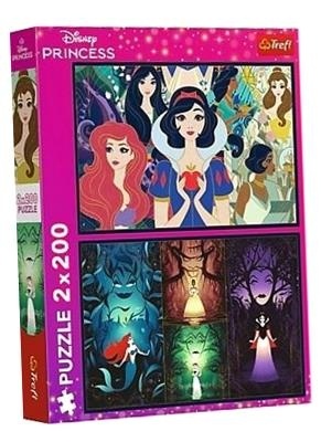Czarujące księżniczki Ariel Śnieżka Trefl Puzzle 2x200 2w1 2x 200 EL 13317