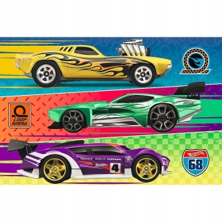 HOT WHEELS auta wyścigówki Trefl Puzzle 60 EL 17389
