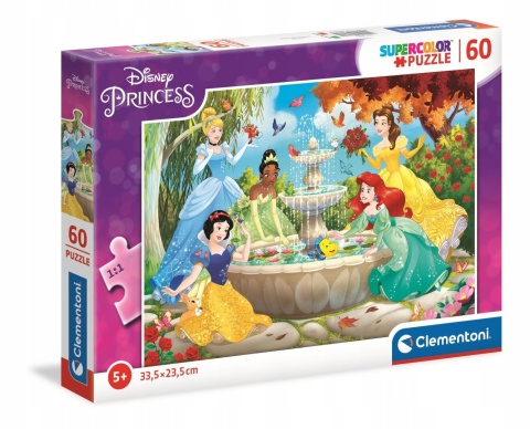 Księżniczki Disney przy fonatnnie Puzzle 60 EL Clementoni 26064