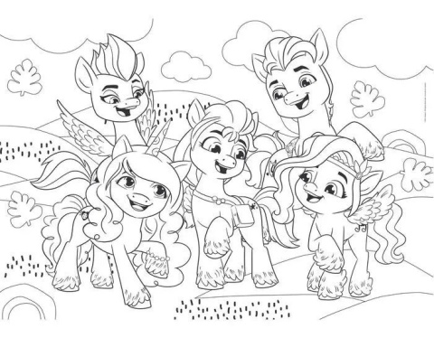 MY LITTLE PONY kolorowanka markery Puzzle Clementoni 104 EL 25726