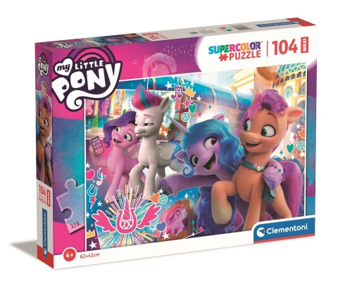 MY LITTLE PONY super color Puzzle Clementoni 104 EL MAXI 23764 62x42 cm