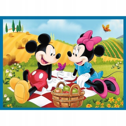 MYSZKA MICKEY I PRZYJACIELE MIKI Trefl Puzzle 2w1 48 30 MEMO 24 el