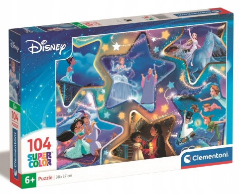 Magiczne momenty Disney Frozen Kopciuszek super color Puzzle 104 EL 25766