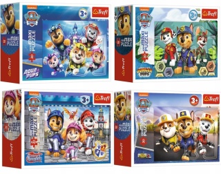 PSI PATROL AQUA JUNGLE KRÓLESTWO BIG TRUCK Puzzle MINI MAXI 20EL x 4