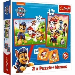 PSI PATROL Trefl Puzzle 2w1 48 30 MEMO 24 el