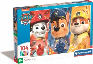 Psi Patrol Marshall Rubble Chase super color Puzzle Clementoni 104 EL 25769