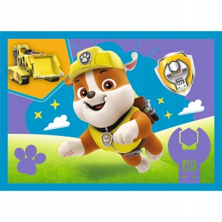 Psi Patrol biegnące pieski i ich pojazdy 4W1 Trefl Puzzle 71 EL 34628