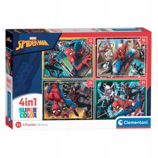 Puzzle 4w1 Spiderman 12 16 20 24 el Clementoni 21515