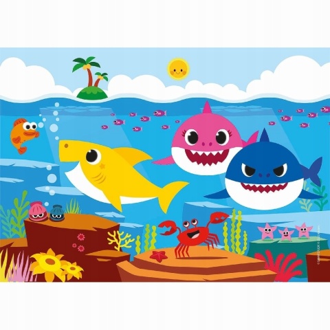 Puzzle BABY SHARK mały rekin 2x20 2 x 20 Clementoni 2w1 24777