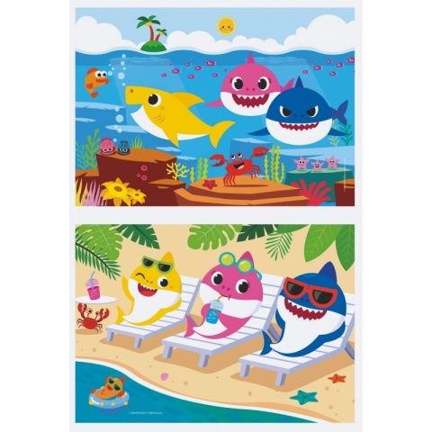 Puzzle BABY SHARK mały rekin 2x20 2 x 20 Clementoni 2w1 24777